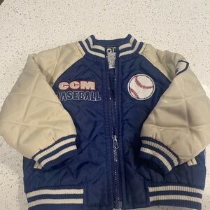 Vintage CCM Baby Jackie Size 12 Months Varsity Baseball Style Spring Fall